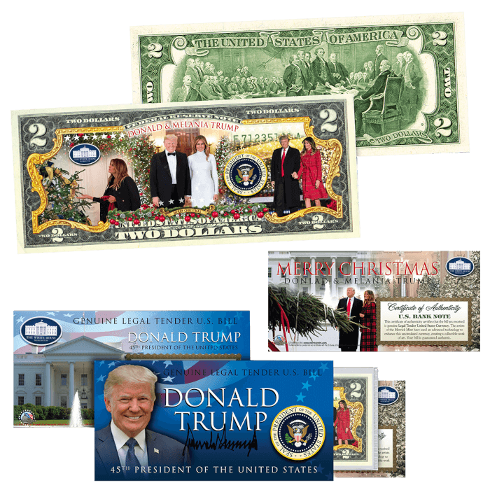 Trump 2020 Christmas 2 Dollar Bill