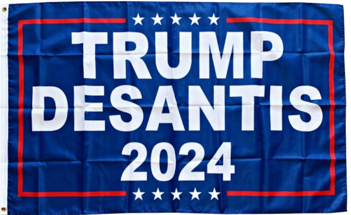 Trump Desantis 2024 flag