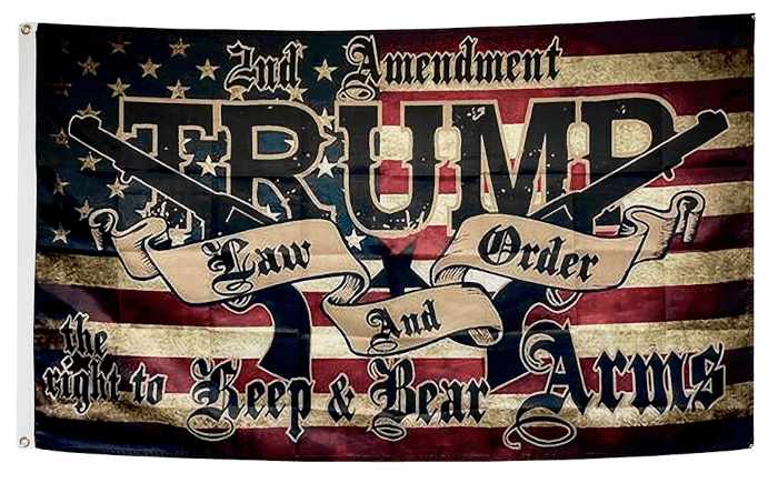 Free Trump Guns 2A Flag