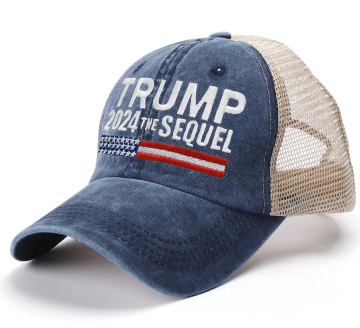 Free Trump 2024 The Sequel Hat Blue